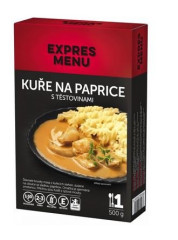 Expres menu Kuře na paprice s těstovinami (500 g) 1 porce