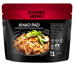 Expres menu Khao Pad - smažená rýže s kuřecím masem (300 g) 1 porce